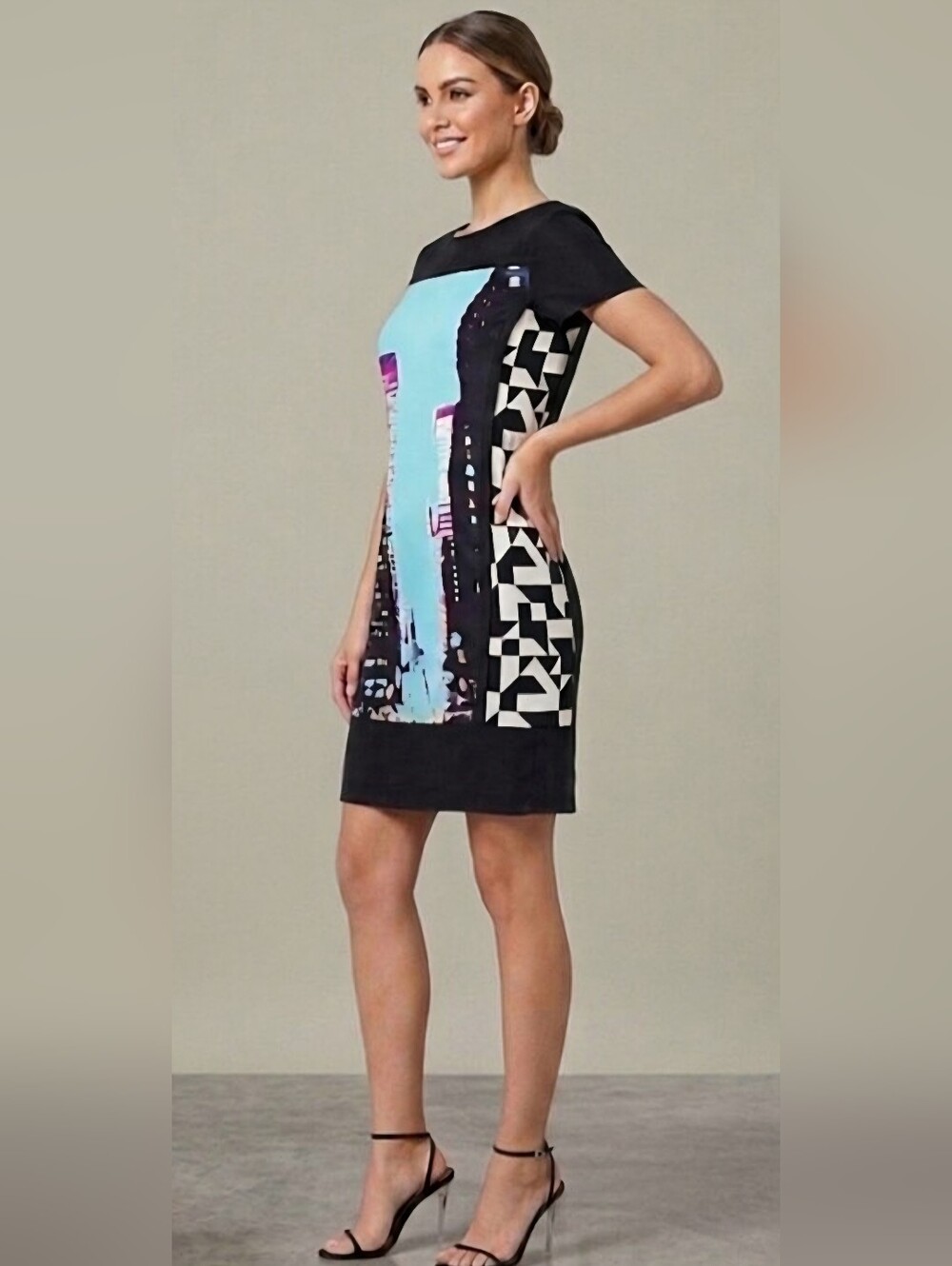Alice & Trixie 100% Silk Short-sleeved Shift Mini Dress / Sz XS / #desigual